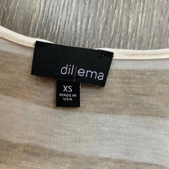 Aritzia Dilemma Tank Top Blouse Draped Stripe Flowy Sleeveless Cream White XS - Picture 13 of 15